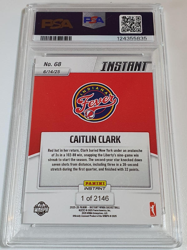 2025 Panini Instant WNBA Caitlin Clark #68 /2146 - PSA 10 (Low POP)
