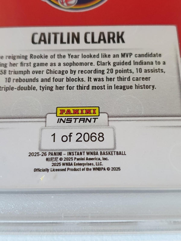 2025 Panini Instant WNBA Caitlin Clark #16 /2068 - PSA 10 (POP 28)