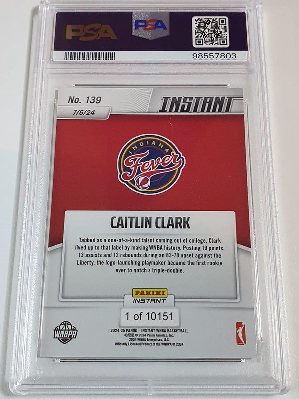 2024 Panini Instant WNBA Caitlin Clark Rookie #139 /10151 RC - PSA 10 (Low POP)