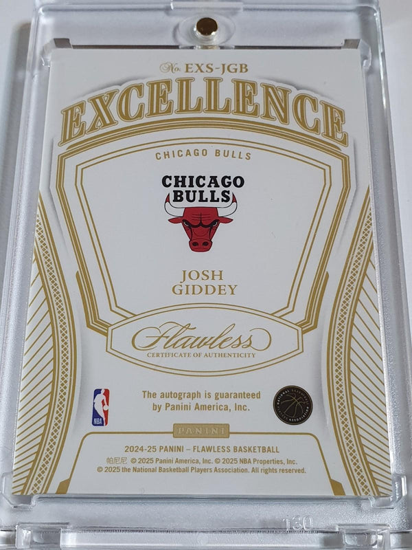 2024 Flawless Josh Giddey AUTO SILVER /25 Excellence (Bulls) - On Card Autograph