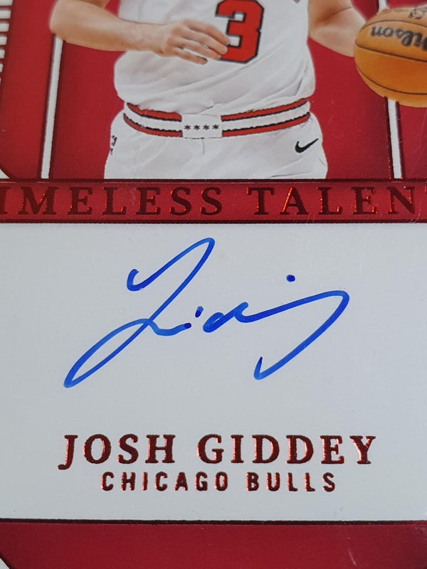 2024 Panini National Treasures Josh Giddey AUTO RED /24 Foil On Card Autograph