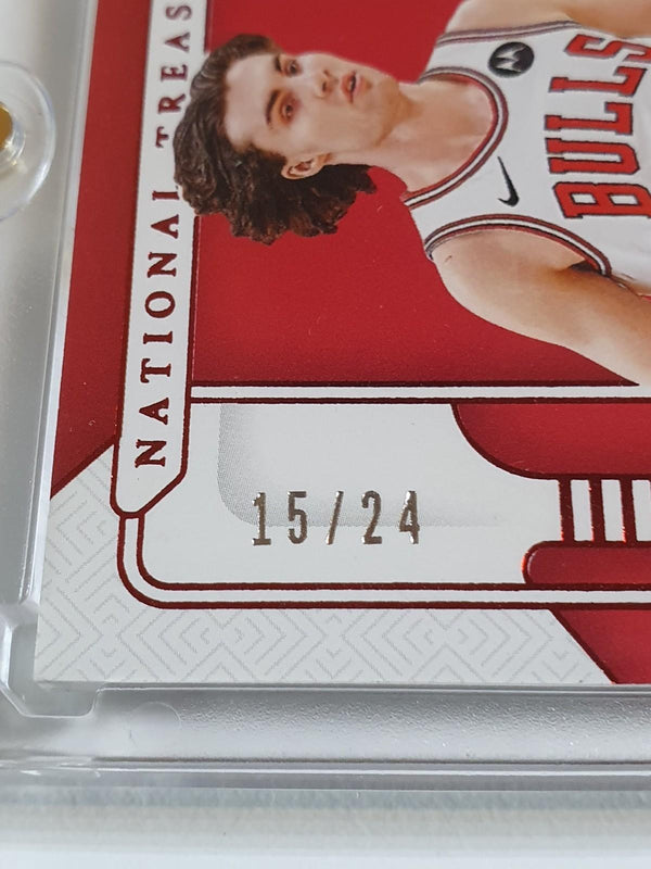 2024 Panini National Treasures Josh Giddey AUTO RED /24 Foil On Card Autograph