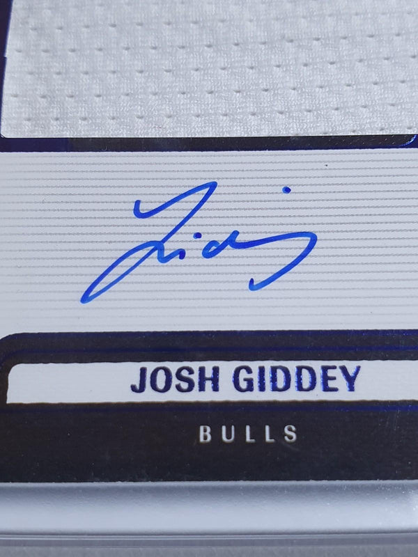 2024 One and One Josh Giddey AUTO BLUE /49 Jumbo Game Jersey - On Card Autograph