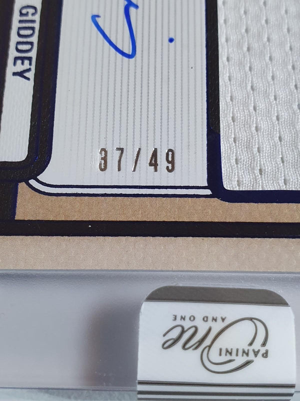 2024 One and One Josh Giddey AUTO BLUE /49 Jumbo Game Jersey - On Card Autograph