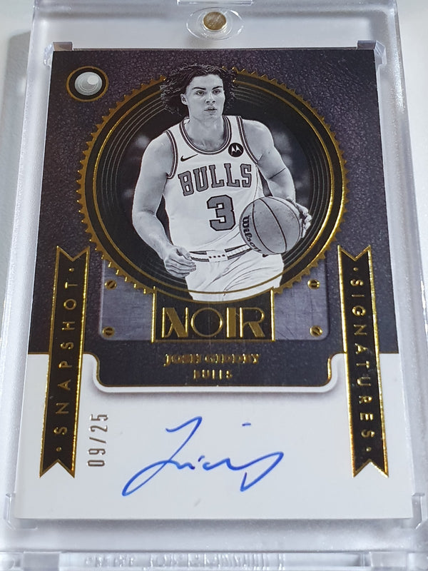 2024 Noir Josh Giddey AUTO GOLD /25 Snapshot Signatures On Card Bulls Autograph