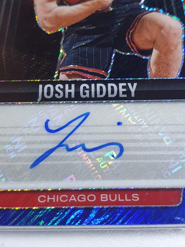 2024 Prizm Black Josh Giddey AUTO BLUE SHIMMER /25 Signatures FOTL - Bulls