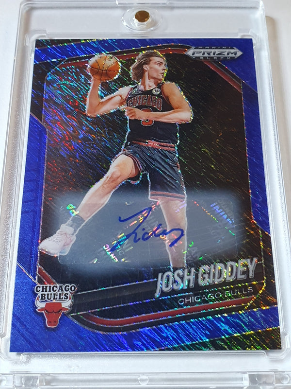 2024 Prizm Black Josh Giddey AUTO BLUE SHIMMER /25 Autographs FOTL - Bulls
