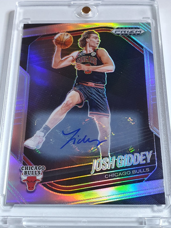 2024 Panini Prizm Black Josh Giddey AUTO SILVER Holo Autographs (Bulls) - Rare