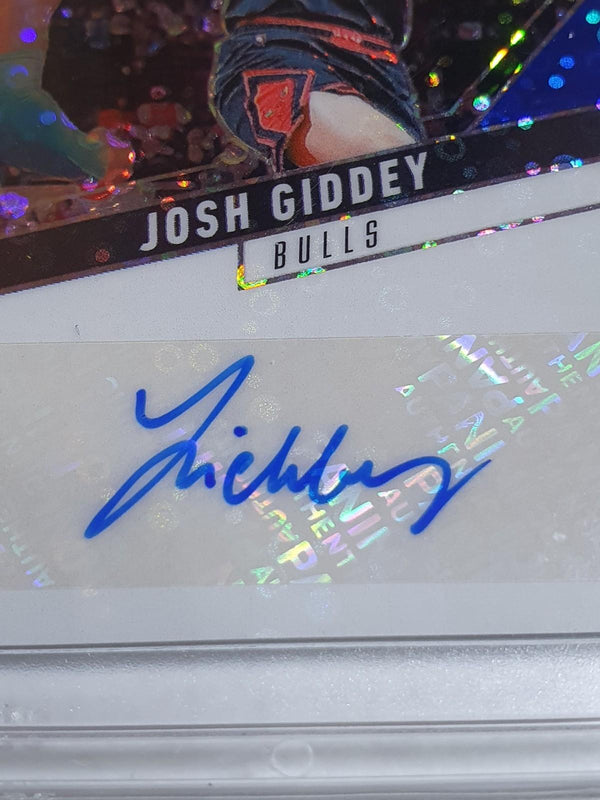 2024 Panini Mosaic Josh Giddey AUTO FAST BREAK BLUE /25 Holo Autographs - Bulls