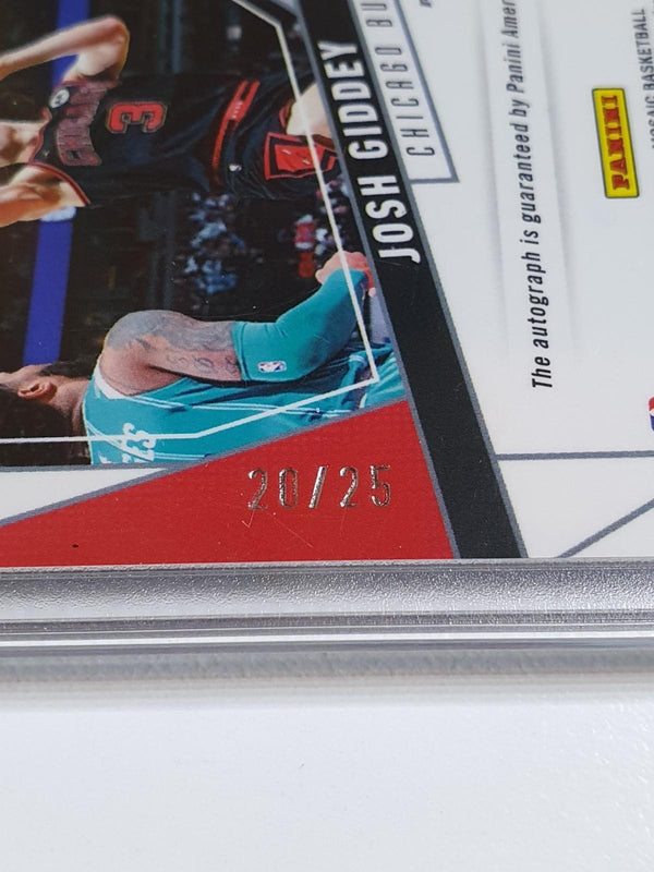 2024 Panini Mosaic Josh Giddey AUTO FAST BREAK BLUE /25 Holo Autographs - Bulls