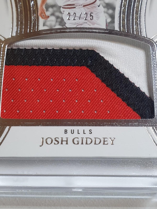 2024 Flawless Josh Giddey #PATCH SILVER /25 Game Worn 3 Color Bulls Jersey
