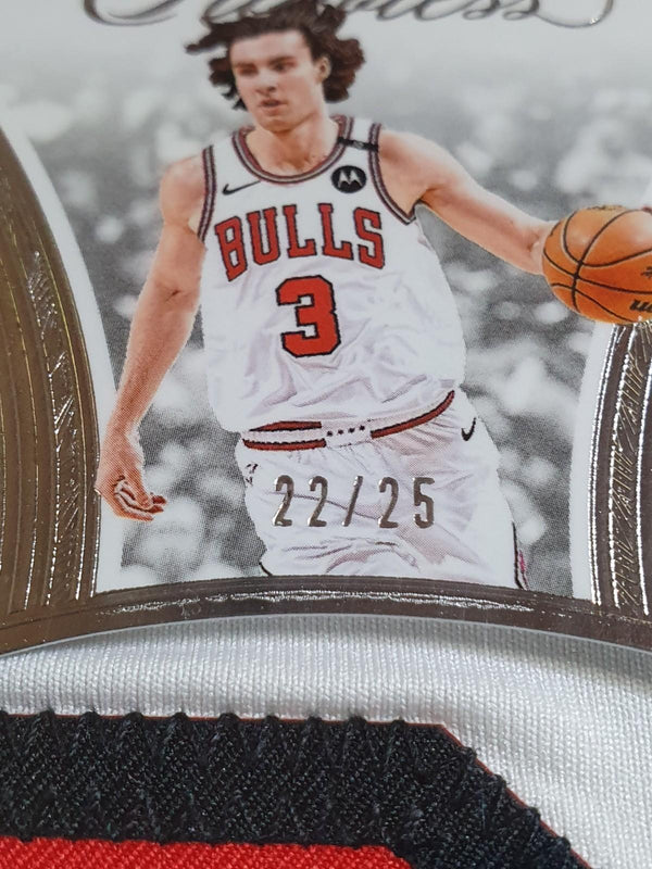 2024 Flawless Josh Giddey #PATCH SILVER /25 Game Worn 3 Color Bulls Jersey