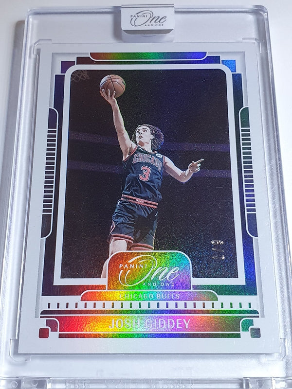 2024 Panini One and One Josh Giddey #79 WHITE /7 Holo FOTL (Bulls) - Sealed