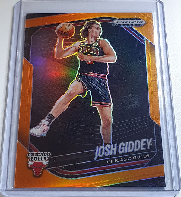 2024 Panini Prizm Black Josh Giddey #126 ORANGE /49 Holo Bulls - Ready to Grade
