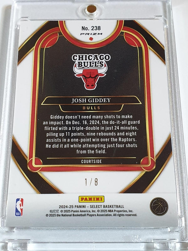 2024 Panini Select Josh Giddey #238 BLUE DRAGON SCALE 1/8 Holo (Bulls) - Rare