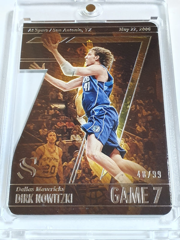 2024 Panini Silhouette Dirk Nowitzki #10 /99 Die Cut Game 7 - Ready to Grade
