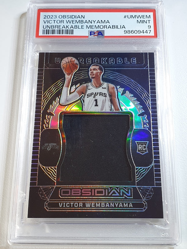 2023 Obsidian Victor Wembanyama Rookie #PATCH /249 Jersey RC - PSA 9 (POP 25)
