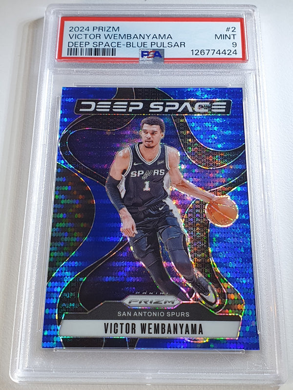 2024 Prizm Victor Wembanyama #2 BLUE PULSAR /99 Holo Deep Space - PSA 9 (POP 4)