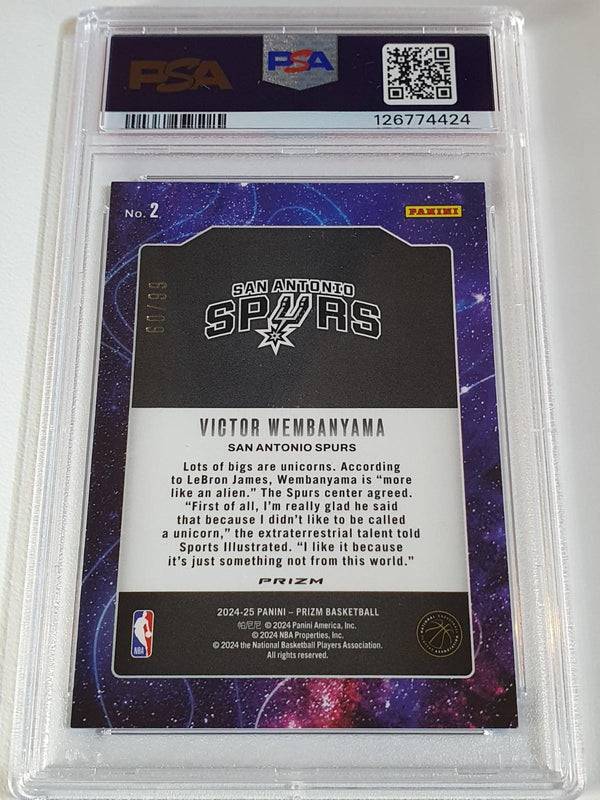 2024 Prizm Victor Wembanyama #2 BLUE PULSAR /99 Holo Deep Space - PSA 9 (POP 4)
