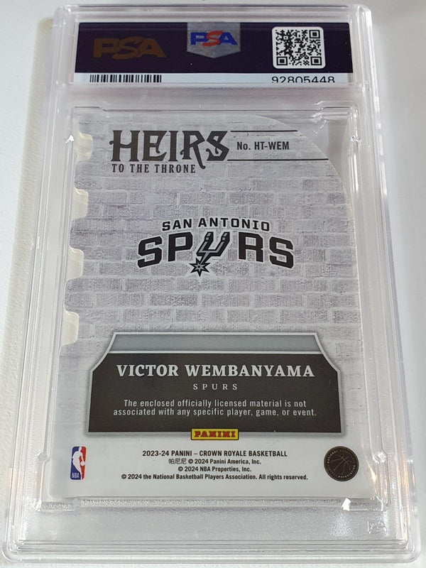 2023 Crown Royale Victor Wembanyama Rookie #PATCH Jersey RC - PSA 9 (POP 16)