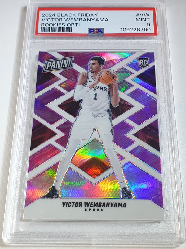 2024 Black Friday Victor Wembanyama Rookie OPTI PRIZM /199 RC - PSA 9 (POP 8)