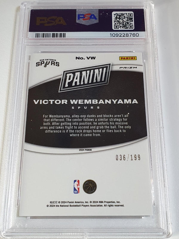 2024 Black Friday Victor Wembanyama Rookie OPTI PRIZM /199 RC - PSA 9 (POP 8)