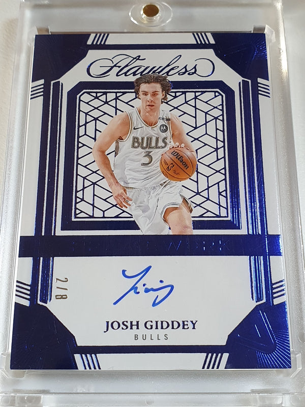 2024 Flawless Josh Giddey AUTO SAPPHIRE /8 Framework (Bulls) - On Card Autograph