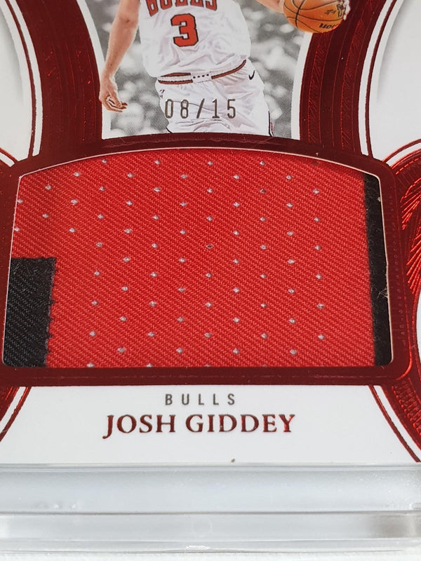 2024 Flawless Josh Giddey #PATCH RUBY /15 Game Worn 2 Color Bulls Jersey - Rare