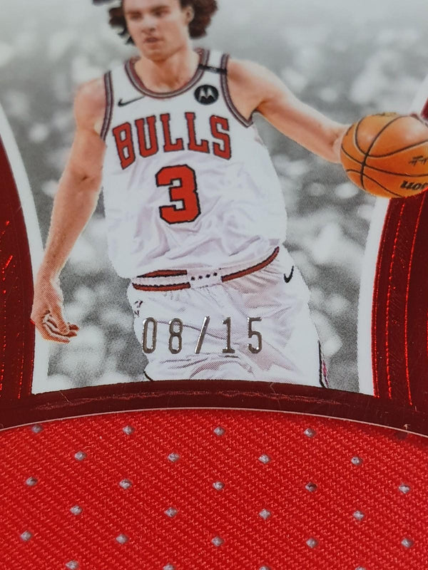 2024 Flawless Josh Giddey #PATCH RUBY /15 Game Worn 2 Color Bulls Jersey - Rare