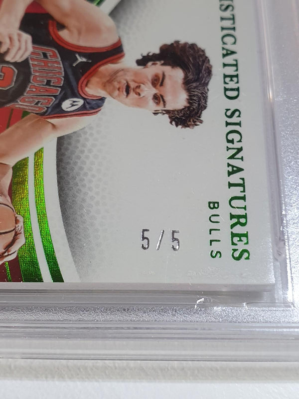 2024 Immaculate Josh Giddey AUTO GREEN 5/5 On Card Autograph PSA 9 (POP 1) Bulls