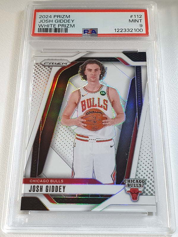 2024 Panini Prizm Josh Giddey #112 WHITE /175 Holo (Bulls) - PSA 9 (POP 1)