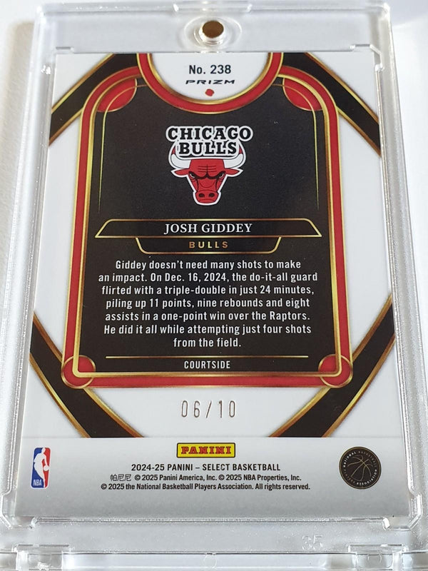 2024 Panini Select Josh Giddey #238 GOLD /10 Holo (Bulls) - Ready to Grade