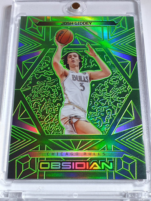 2024 Panini Obsidian Josh Giddey #29 ELECTRIC ETCH JADE FLOOD /25 Holo (Bulls)