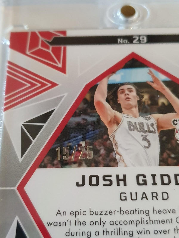 2024 Panini Obsidian Josh Giddey #29 ELECTRIC ETCH JADE FLOOD /25 Holo (Bulls)