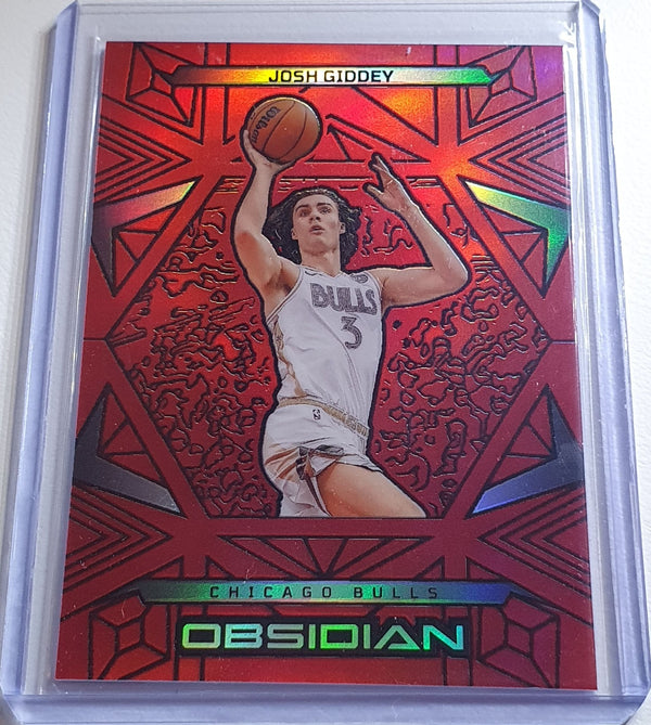2024 Obsidian Josh Giddey #29 ELECTRIC ETCH RED FLOOD Holo (Bulls) - Rare