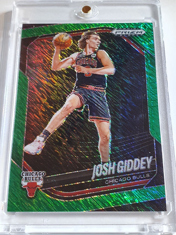 2024 Panini Prizm Black Josh Giddey #126 GREEN SHIMMER 1/7 Holo FOTL (Bulls)