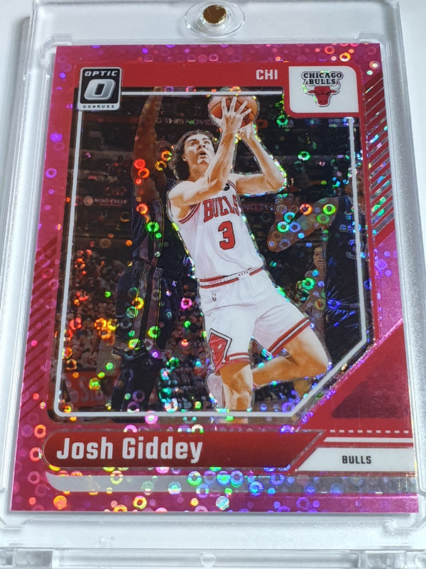 2024 Donruss Optic Josh Giddey #120 FAST BREAK PINK /25 Holo (Bulls) - Rare