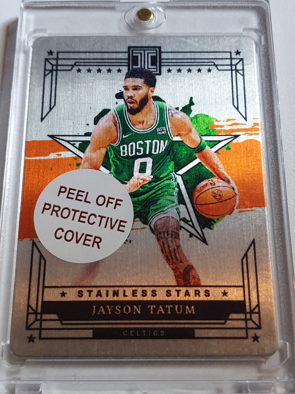 2023 Panini Impeccable Jayson Tatum #9 ORANGE /25 Stainless Stars
