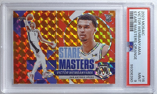 2023 Mosaic Victor Wembanyama Rookie #282 ORANGE /49 Holo - PSA 9 (POP 11)