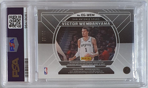 2023 Obsidian Victor Wembanyama Rookie #PATCH ORANGE FLOOD /99 Jersey RC - PSA 9