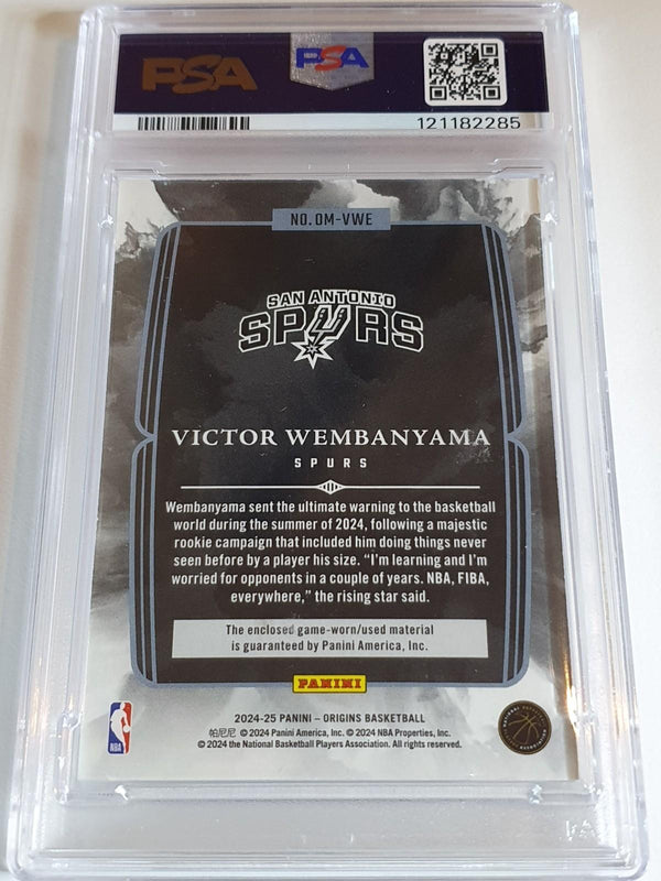 2024 Panini Origins Victor Wembanyama #PATCH Game Worn Jersey - PSA 9 (POP 2)