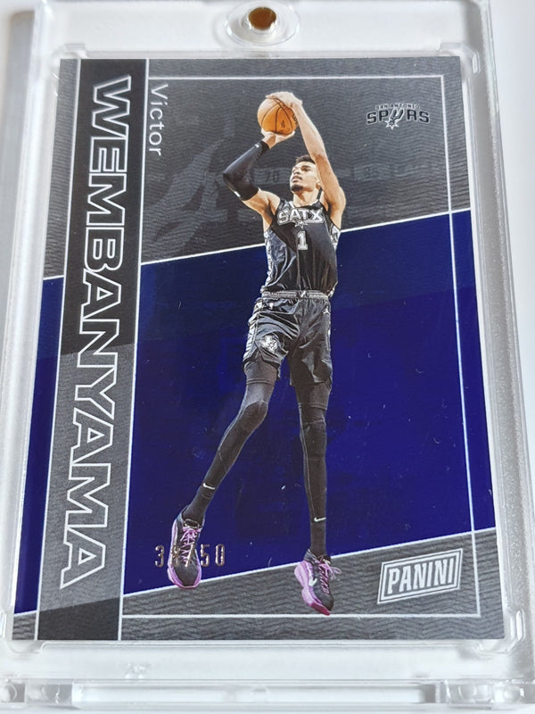 2025 Panini National Victor Wembanyama #13 BLUE /50 Holo - Ready to Grade