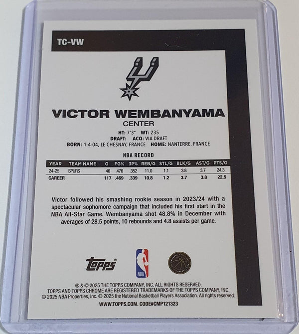 2025 Topps Chrome 45th Anniversary Victor Wembanyama #TC-VW MOJO REFRACTORS