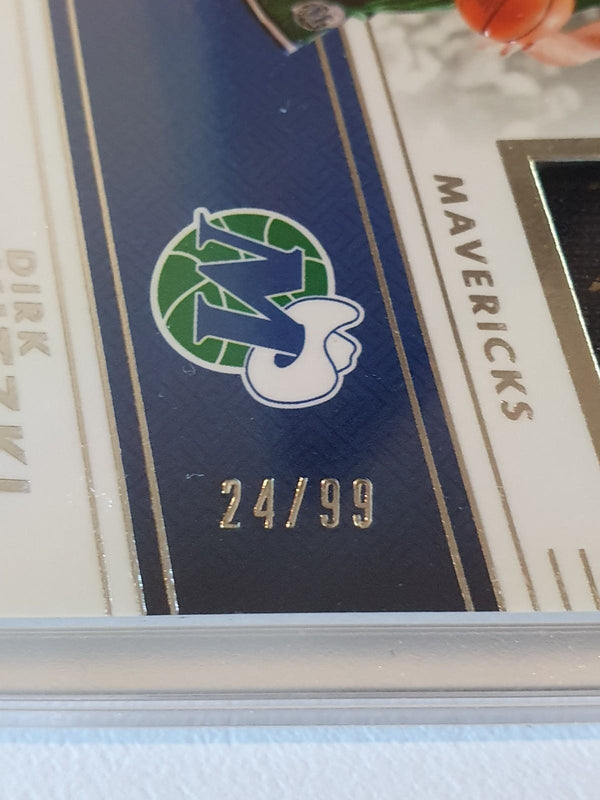 2024 Panini National Treasures Dirk Nowitzki #PATCH /99 Game Worn Jersey - Rare