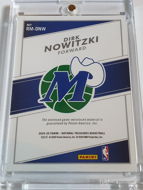 2024 Panini National Treasures Dirk Nowitzki #PATCH /99 Game Worn Jersey - Rare