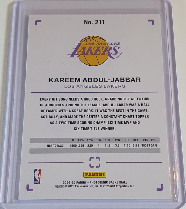 2024 Panini Photogenic Kareem Abdul-Jabbar #211 SILVER /99 Holo - Ready to Grade