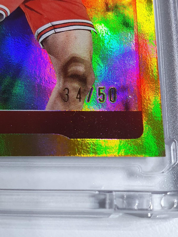 2025 Topps Flagship Josh Giddey #35 GOLD RAINBOW /50 Holo (Bulls) - Rare