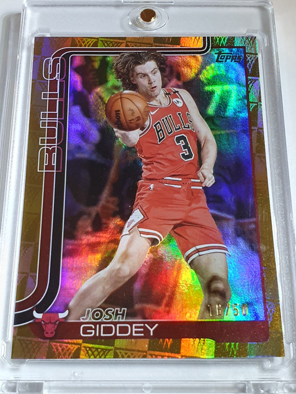 2025 Topps Flagship Josh Giddey #35 SEASON TIP OFF GOLD FOILBOARD /50 (Bulls)