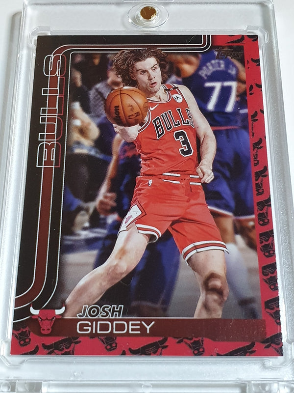 2025 Topps Flagship Josh Giddey #35 TEAM COLOR BORDER Holo (Bulls) - Rare