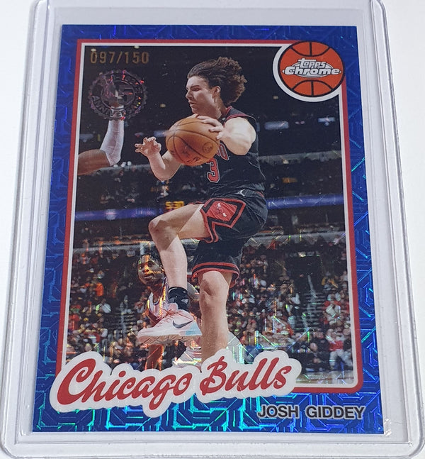 2025 Topps Chrome Josh Giddey #TC-CB BLUE MOJO REFRACTOR /150 Holo (Bulls)